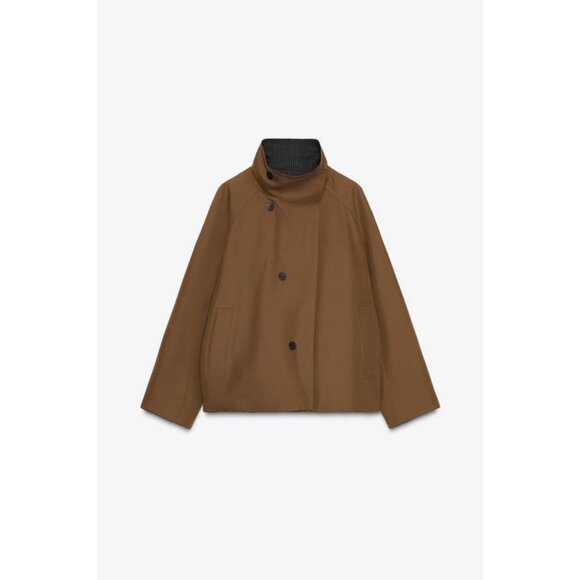 ZARA ZW COLLECTION REVERSIBLE SHORT TRENCH COAT - Picture 5 of 5